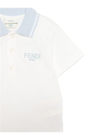 Piqué,Weave Polo Shirt FENDI KIDS | BMI257AVPF1RAX